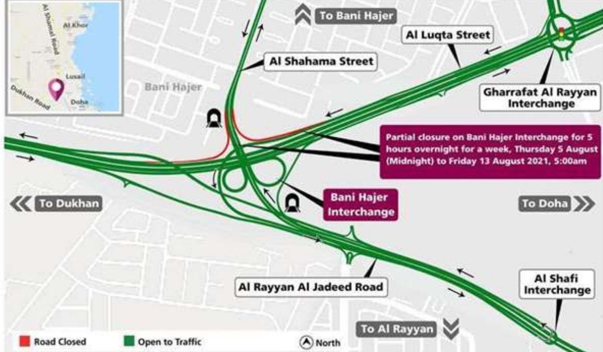 Ashghal announces partial closure on Bani Hajer Interchange